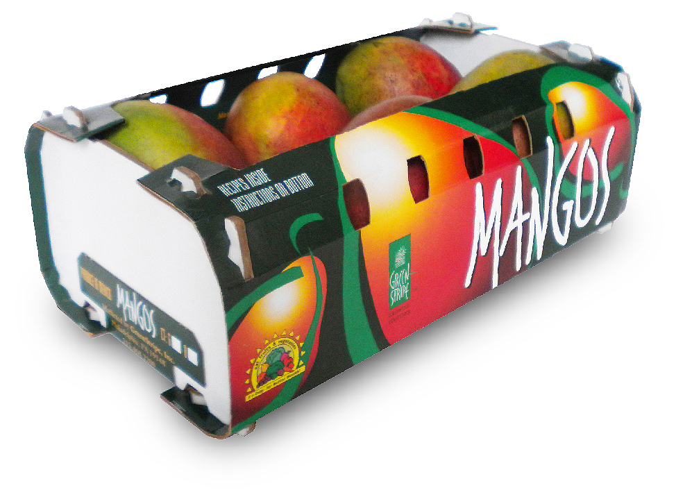 Mango Box, GreenStripe, Produce Packaging with Rich, Vibrant Colors