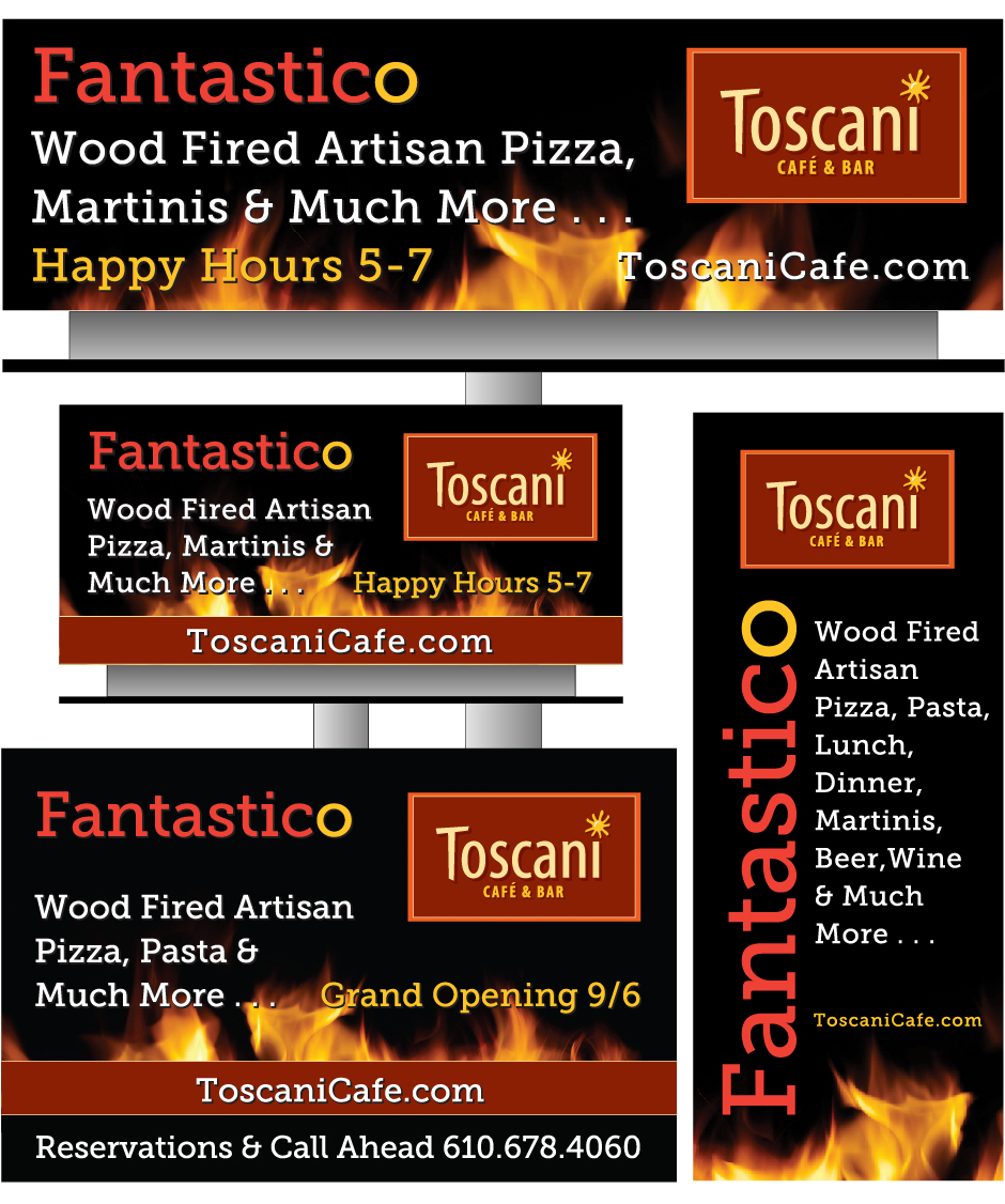 Toscani Table Cards and Billboards